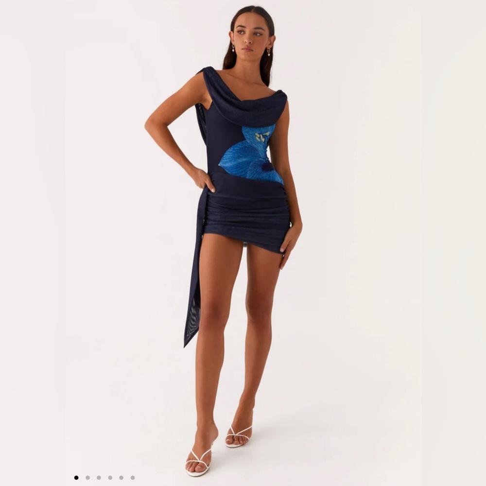 PEPPERMAYO GOOD FORTUNE MINI DRESS NAVY